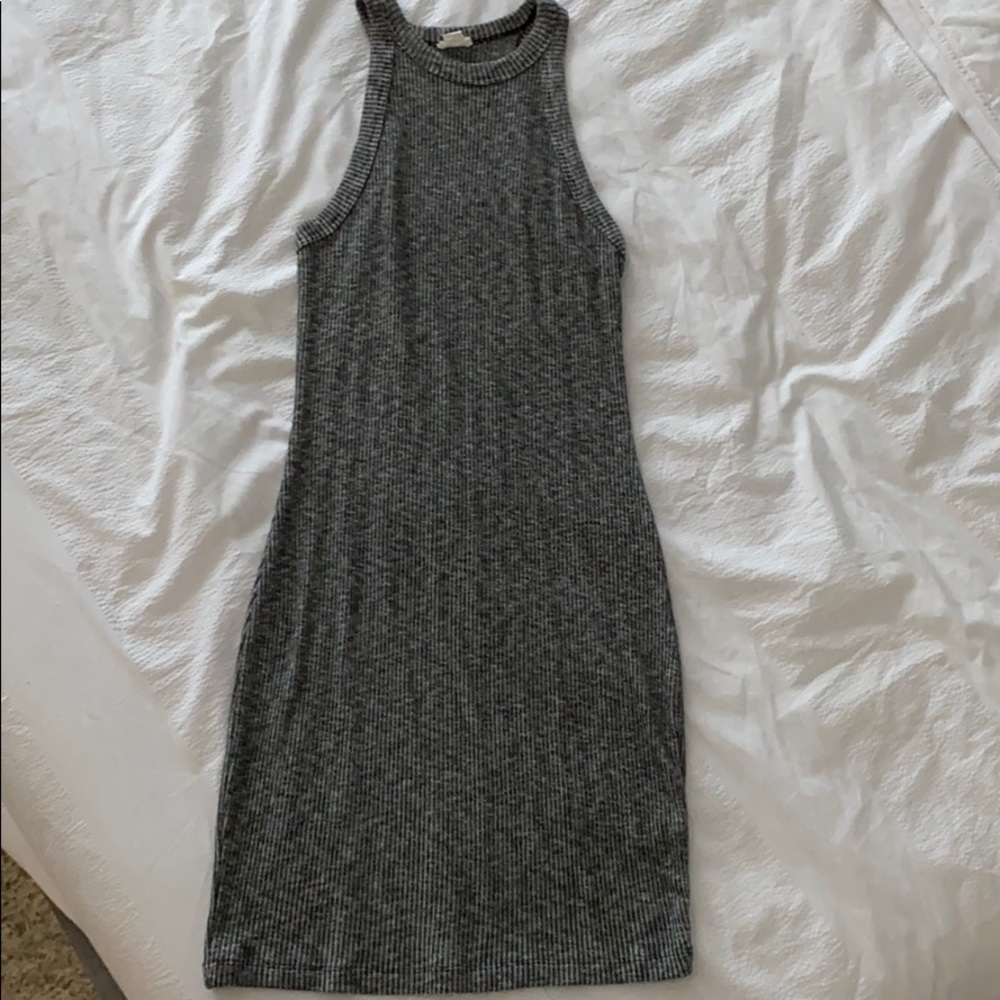 Ribbed body con dress
